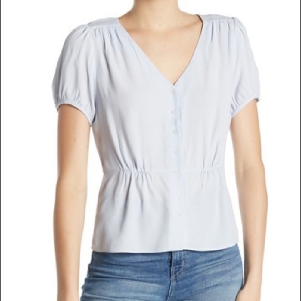 J. Crew Romantic blue peplum blouse